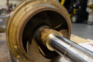 Pump Shaft After Arc Spray Dimensional Restoration